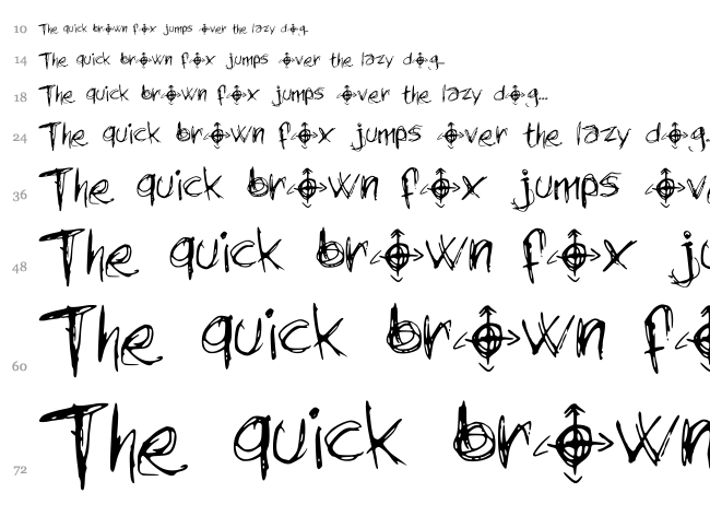 New Slender Mans Writing font waterfall