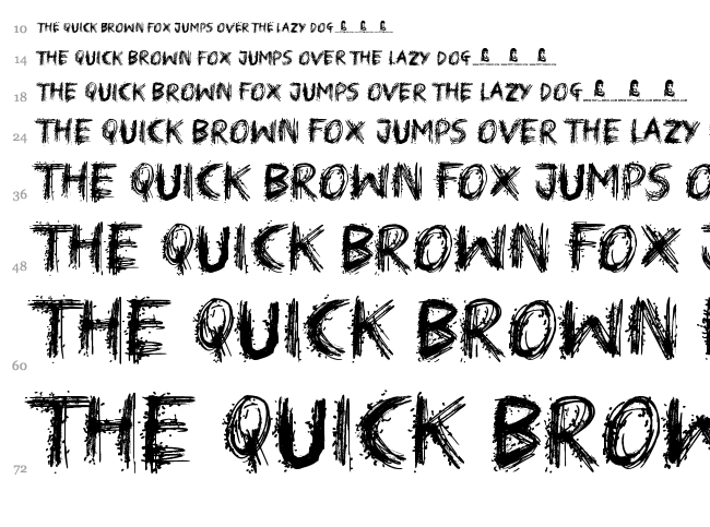 Nowadays font waterfall