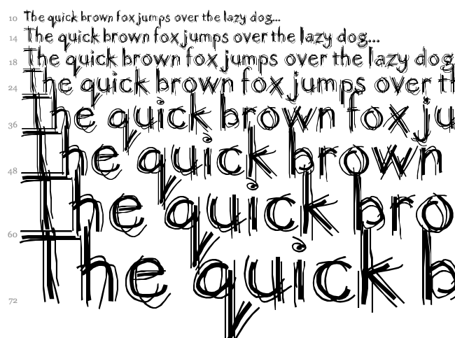 Octember Script font waterfall