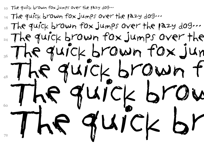 OKCOK font waterfall