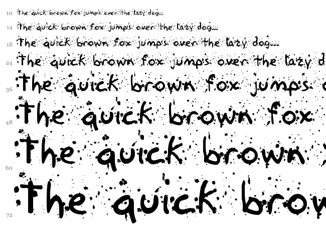Paintball font waterfall