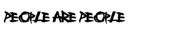 People Are People font