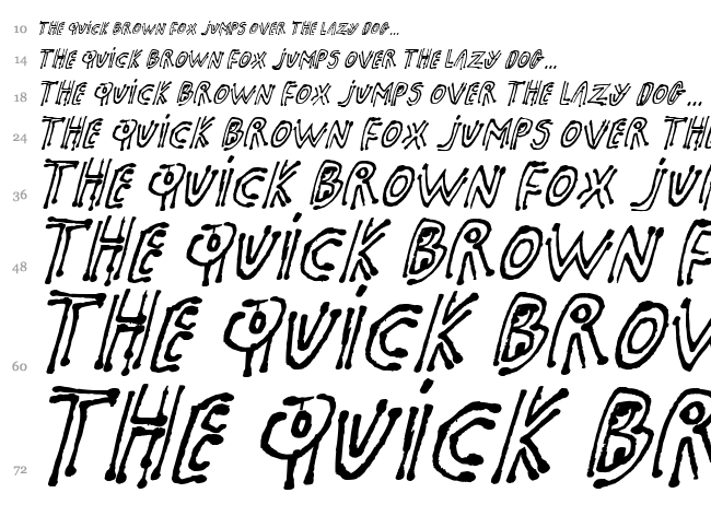 PK Shaman font waterfall
