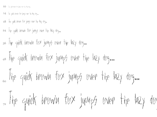 Plenty Of Metal font waterfall