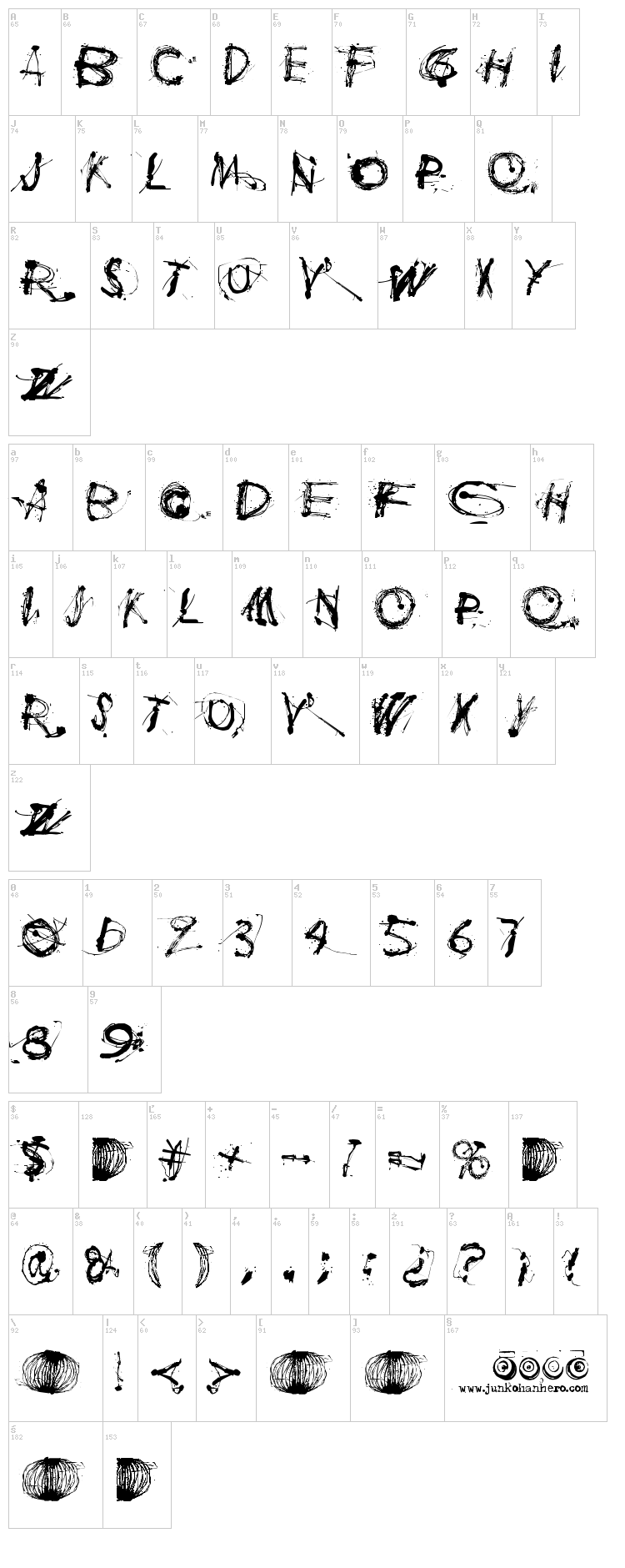 Polla font map