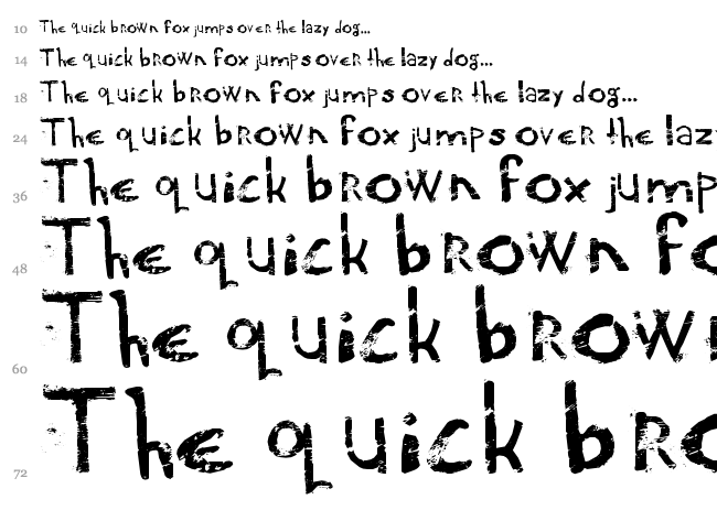 Potato Press font waterfall