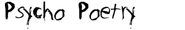 Psycho Poetry font
