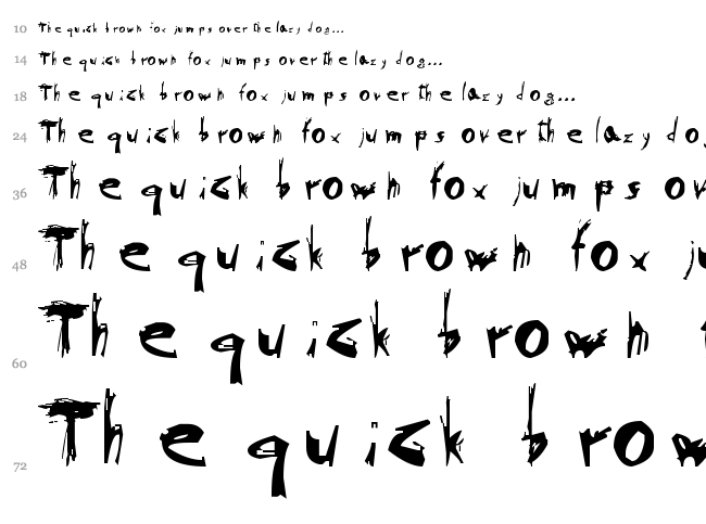 Psychotika font waterfall