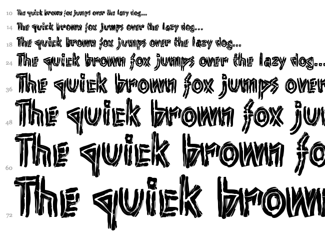 Punk font waterfall