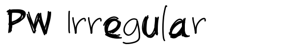PW Irregular font