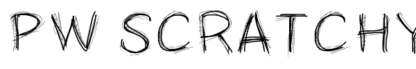 PW Scratchy font preview
