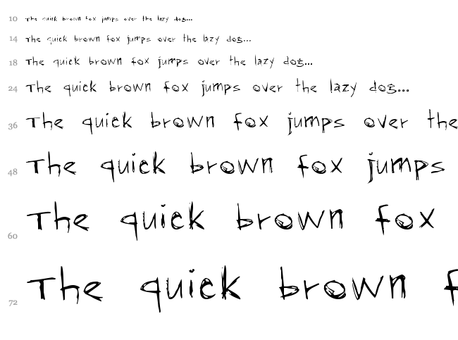 RapJack font waterfall