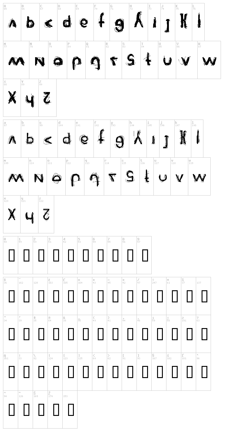 Reienhardt font map