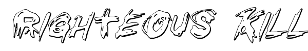 Righteous Kill font