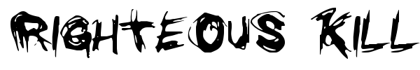 Righteous Kill font preview