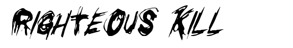 Righteous Kill font preview