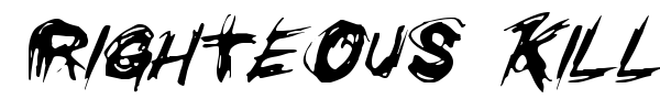 Righteous Kill font preview