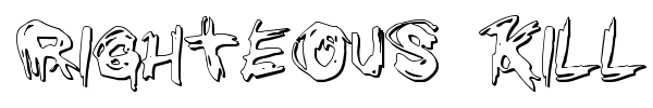 Righteous Kill font preview