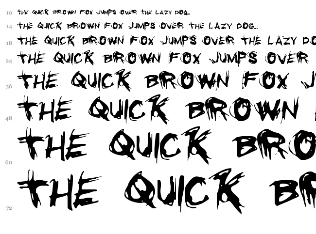 Righteous Kill font waterfall