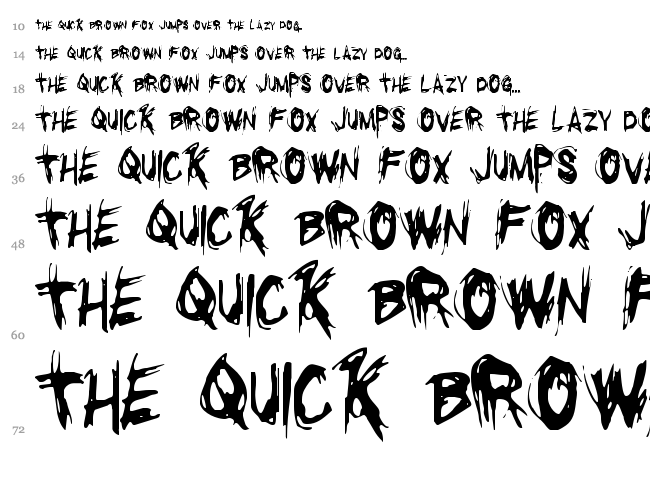 Righteous Kill font waterfall