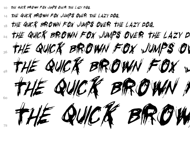 Righteous Kill font waterfall