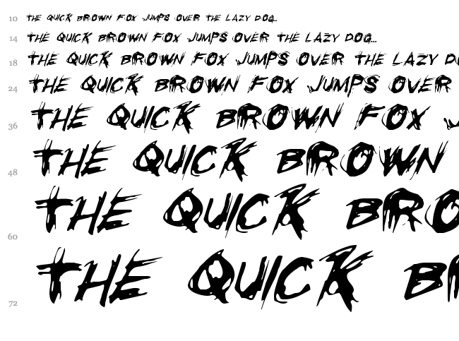 Righteous Kill font waterfall