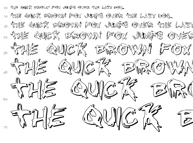 Righteous Kill font waterfall