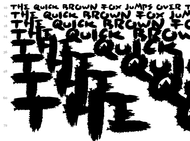 Rush font waterfall