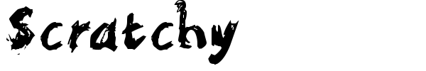 Scratchy font