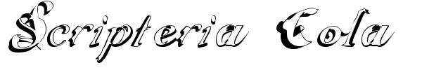 Scripteria Cola + Gummy + Toid font preview