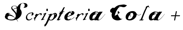 Scripteria Cola + Gummy + Toid font preview