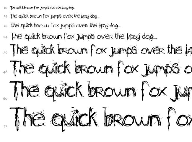 Secret Stick font waterfall