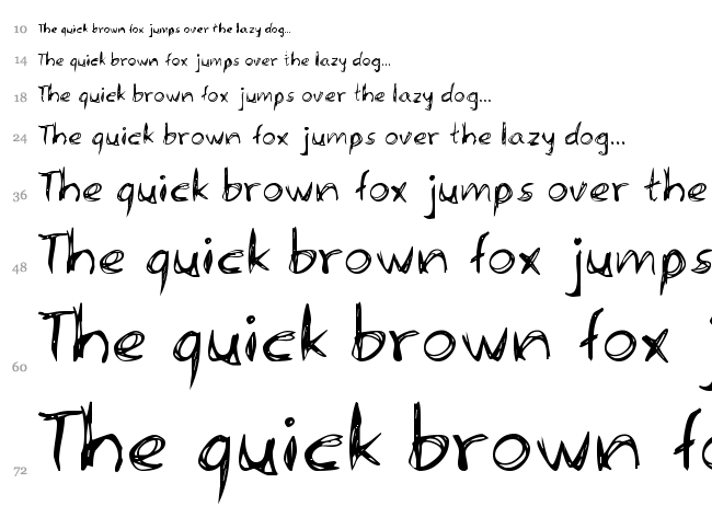 Serena font waterfall
