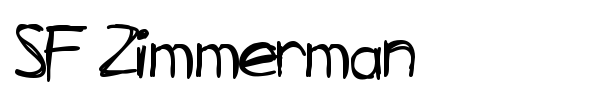 SF Zimmerman font