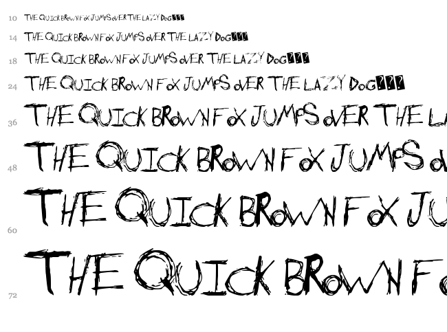 Shredding Harder font waterfall