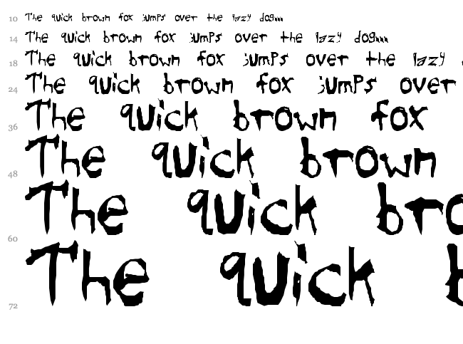 Sinister Plot font waterfall