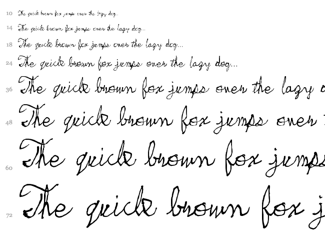 Skeetch font waterfall