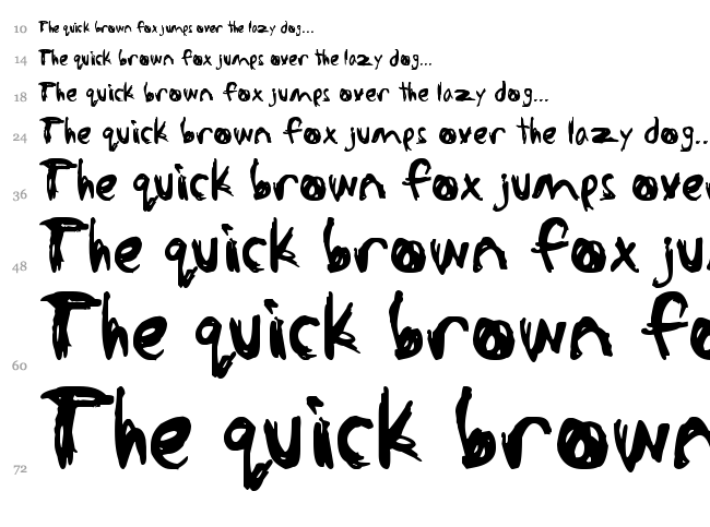 Sketchathon font waterfall