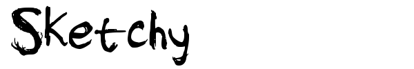 Sketchy font