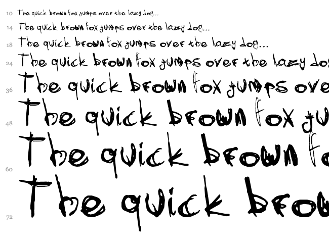 Skratch V2 font waterfall