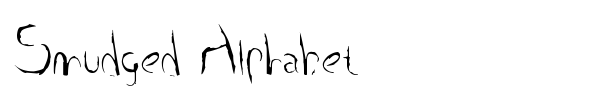 Smudged Alphabet font