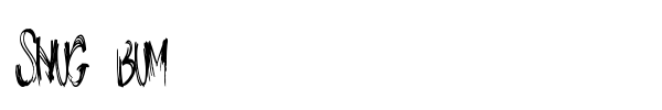 Snug Bum font