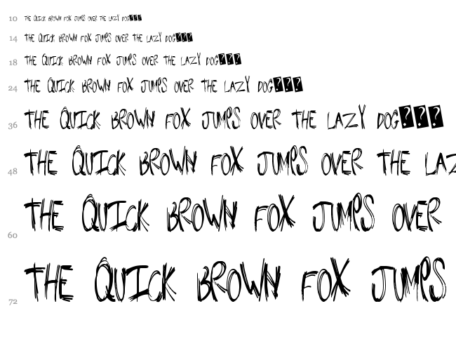 Snug Bum font waterfall