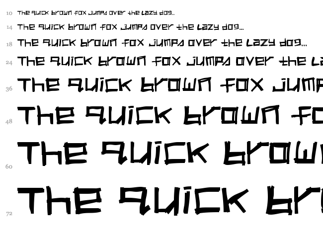 Squeeg font waterfall