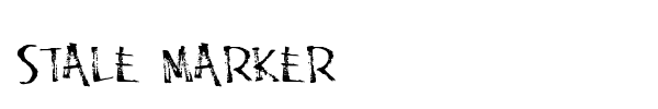 Stale Marker font