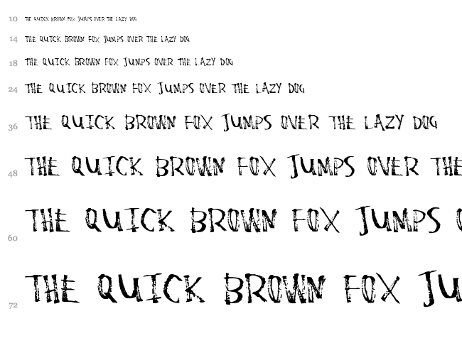 Stale Marker font waterfall