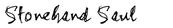 Stonehand Saul font preview