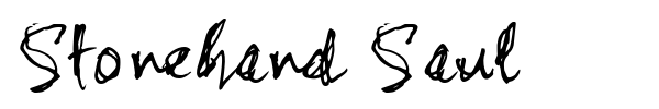Stonehand Saul font preview