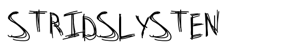 Stridslysten font