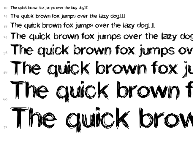 Stroke font waterfall